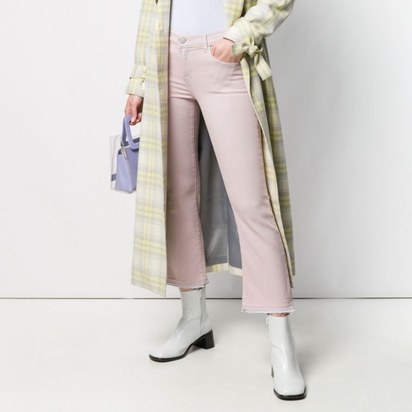 J Brand Denim - J Brand | Selena Mid-Rise copped jeans in Pink